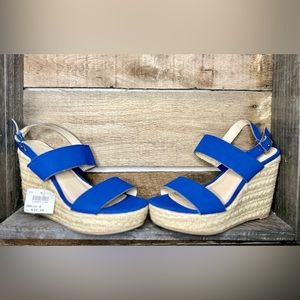 Montego Bay Club Blue Wedge Sandals Women’s Sz 6